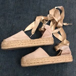 Sam Edelman Tie-up Satin Espadrilles